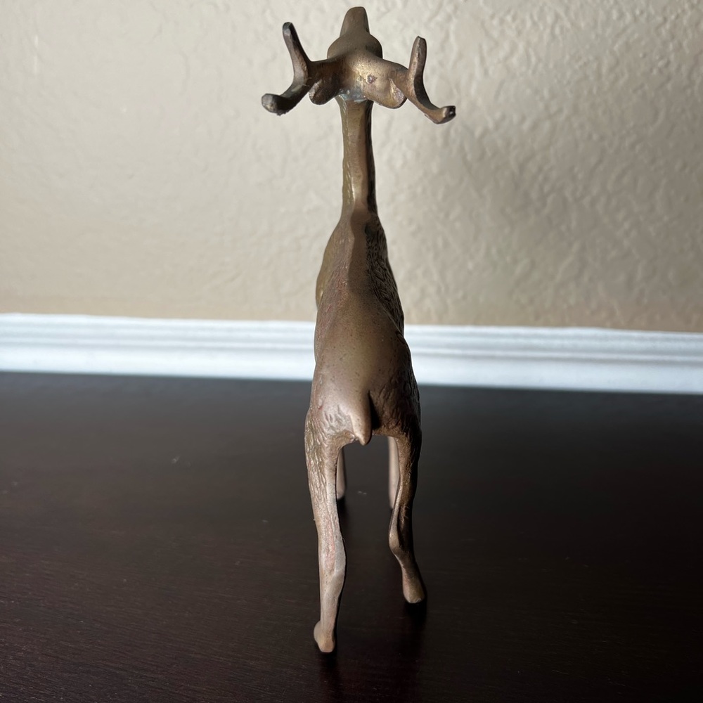 Vintage MCM Brass Reindeer, Deer, Antlers, Bambi, Christmas Decor, Naturalist - Picture 4 of 8